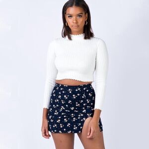 Princess Polly NWT Luisa Daisy Floral 90s Corduroy Mini Skirt